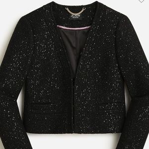 Jcrew sequin tweed lady jacket 6 small nwt new